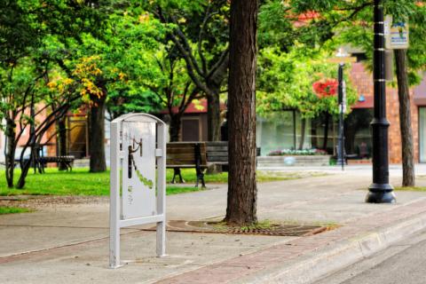 Public art bike rack series, Reflection