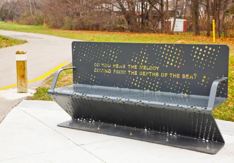 Ibrahim Rashid, Poetic Moments Ibrahim Rashid, Poetic Moments, public art bench