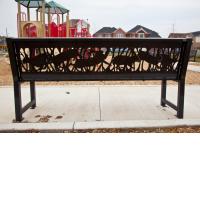 Palladium Park public art bench